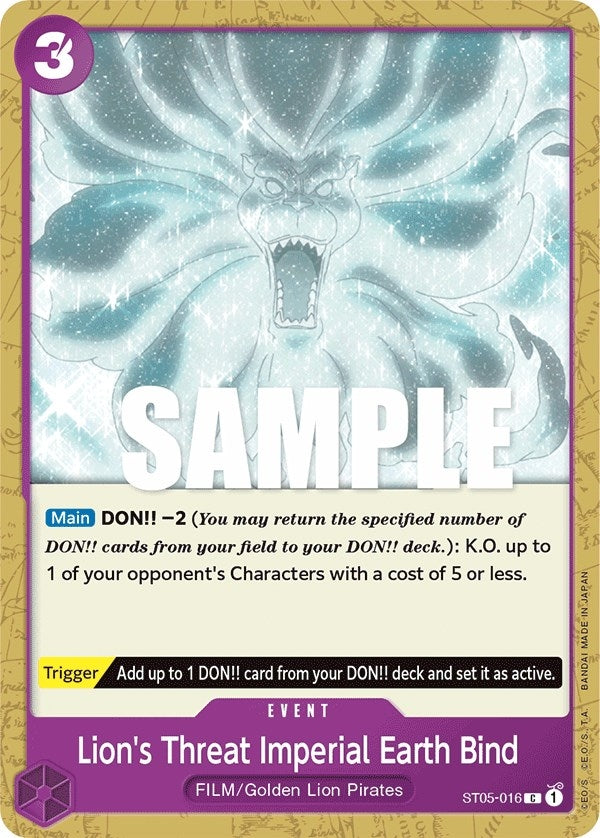 Lion's Threat Imperial Earth Bind (ST05-016) (Starter Deck 5: Film Edition)