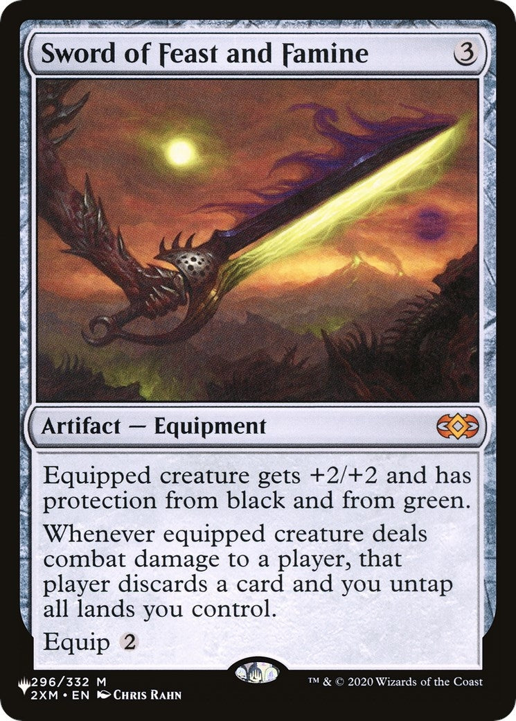 Image for Sword of Feast and Famine (296/332) (The List Reprints) - Magic: The Gathering
