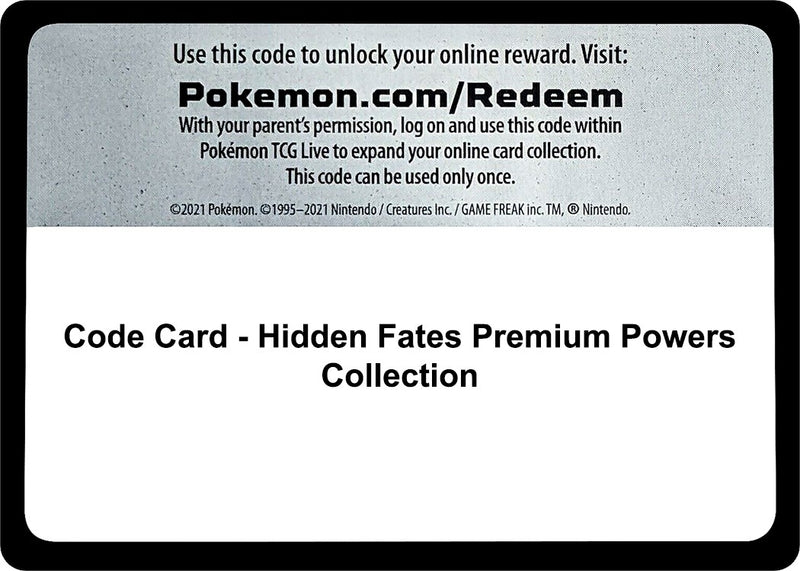 Image for Code Card - Hidden Fates Premium Powers Collection (Hidden Fates) - Pokemon