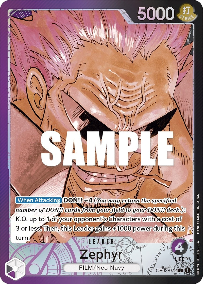 Zephyr (Alternate Art) (OP02-072) (Paramount War)