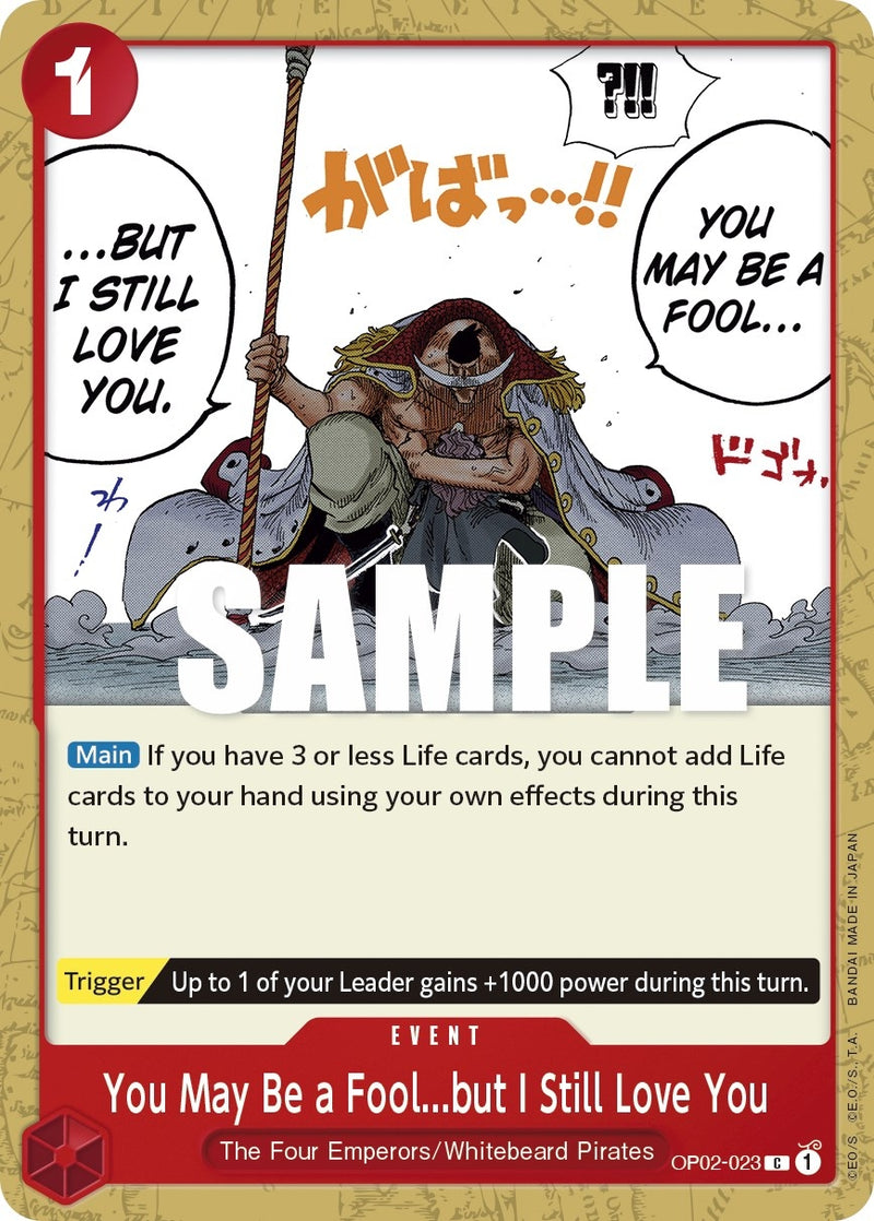 Image for You May Be a Fool...but I Still Love You (OP02-023) (Paramount War) - One Piece Card Game