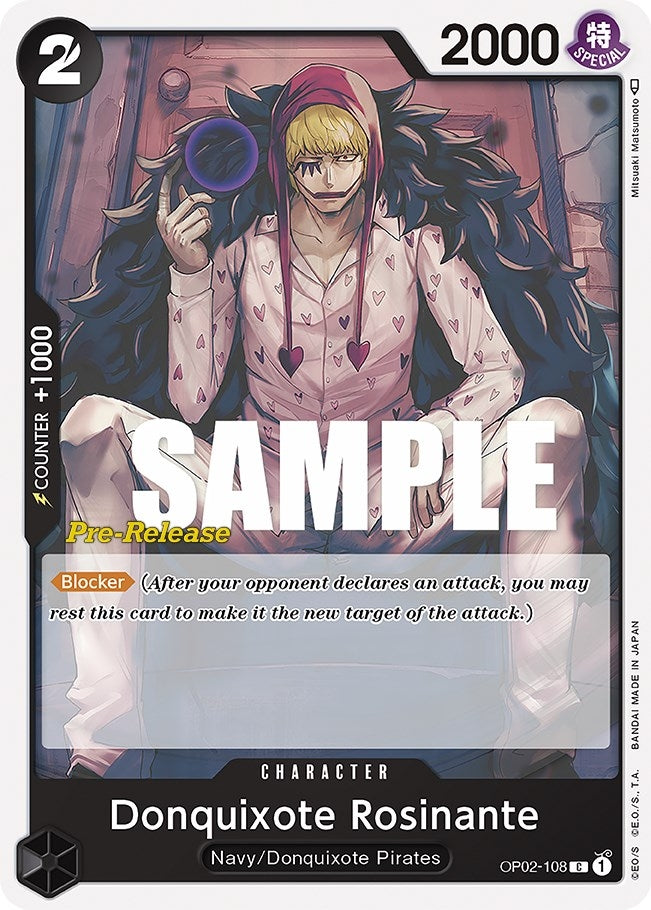 Image for Donquixote Rosinante (OP02-108) (Paramount War Pre-Release Cards) - One Piece Card Game