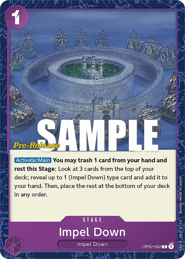Image for Impel Down (OP02-092) (Paramount War Pre-Release Cards) - One Piece Card Game