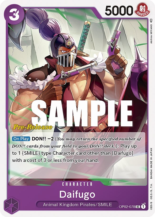 Daifugo (OP02-078) (Paramount War Pre-Release Cards)