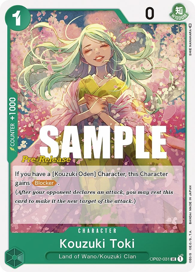 Image for Kouzuki Toki (OP02-031) (Paramount War Pre-Release Cards) - One Piece Card Game