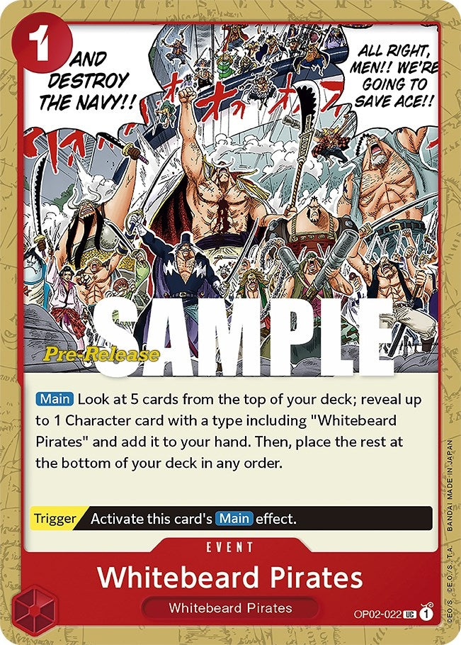 Whitebeard Pirates (OP02-022) (Paramount War Pre-Release Cards)