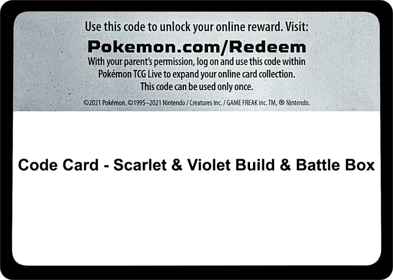 Image for Code Card - Scarlet & Violet Build & Battle Box (SV01: Scarlet & Violet Base Set) - Pokemon