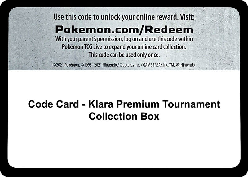 Image for Code Card - Klara Premium Tournament Collection Box (Miscellaneous Cards & Products) - Pokemon