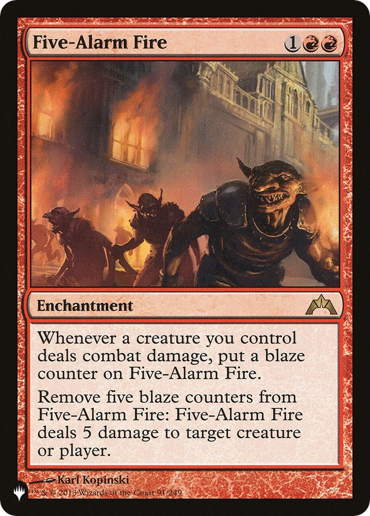 Five-Alarm Fire (91/249) (The List Reprints)