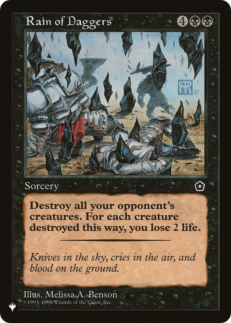 Rain of Daggers (The List Reprints)