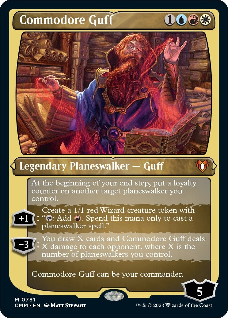 Commodore Guff (Display Commander) (Foil Etched) - Thick Stock (781) (Commander Masters)