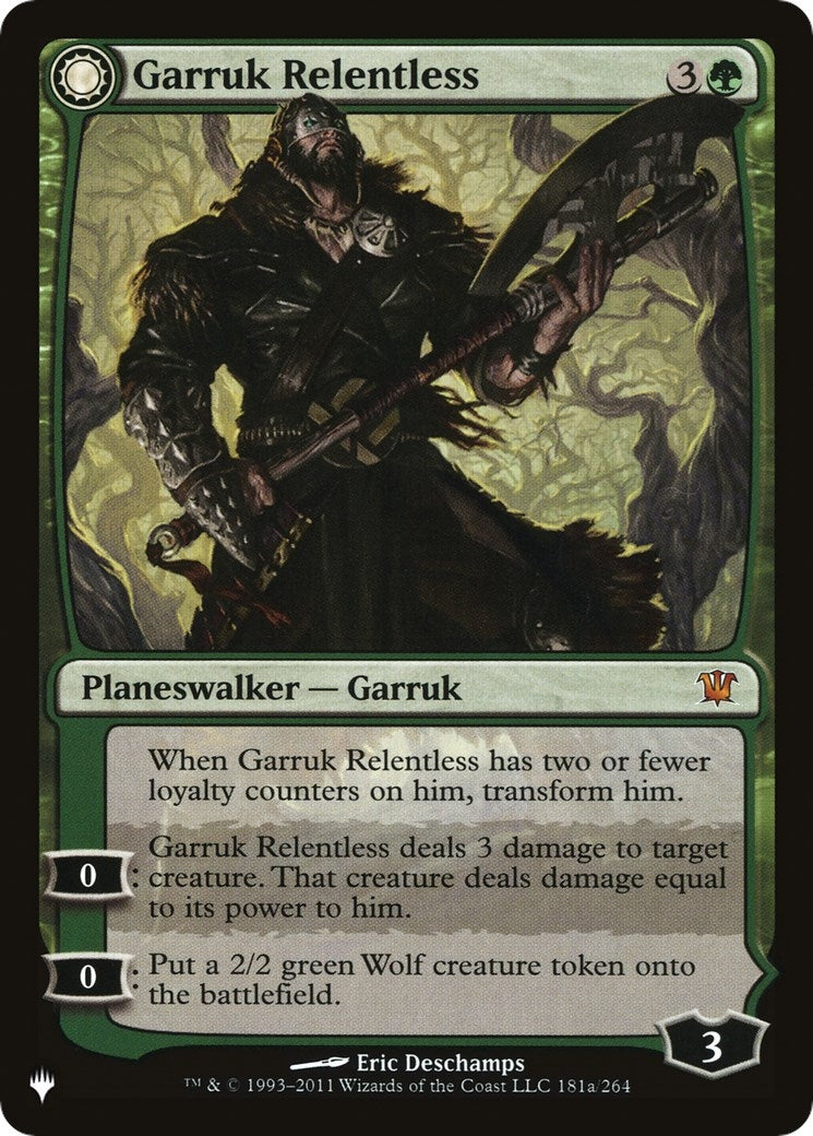 Garruk Relentless (181) (The List Reprints)