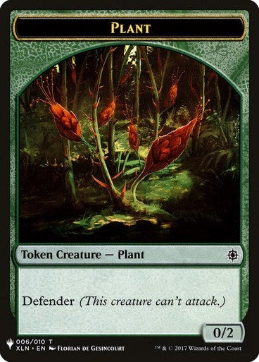Plant // Emblem - Chandra, Roaring Flame Double-Sided Token (6 // 14) (The List Reprints)