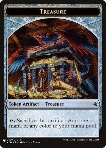 Image for Treasure // Golem Double-sided Token (10 // 25) - Magic: The Gathering