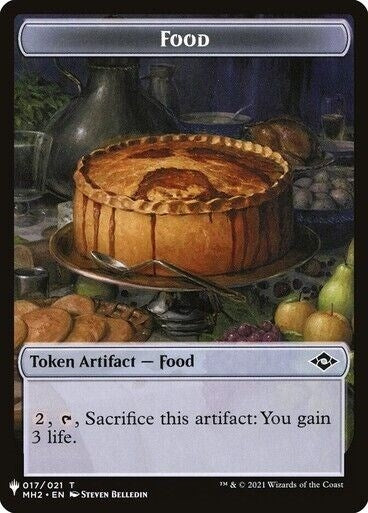 Food // Golem Double-sided Token (17 // 27) (The List Reprints)