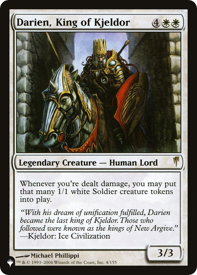 Darien, King of Kjeldor (4/155) (The List Reprints)