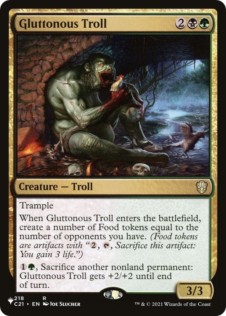 Gluttonous Troll (218/081) (The List Reprints)