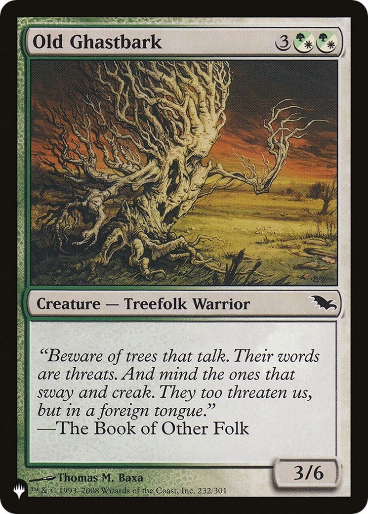 Image for Old Ghastbark (232/301) (The List Reprints) - Magic: The Gathering