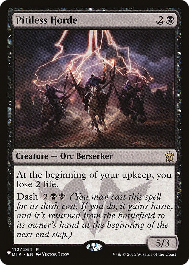 Pitiless Horde (112/264) (The List Reprints)
