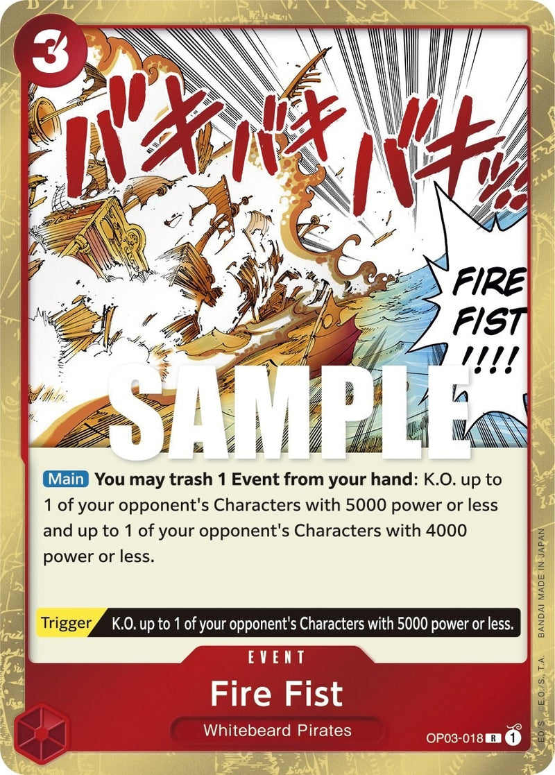 Image for Fire Fist (OP03-018) (Pillars of Strength) - One Piece Card Game