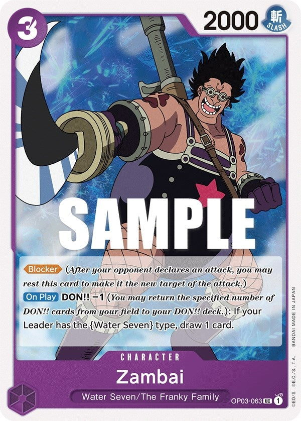 Image for Zambai (OP03-063) (Pillars of Strength) - One Piece Card Game