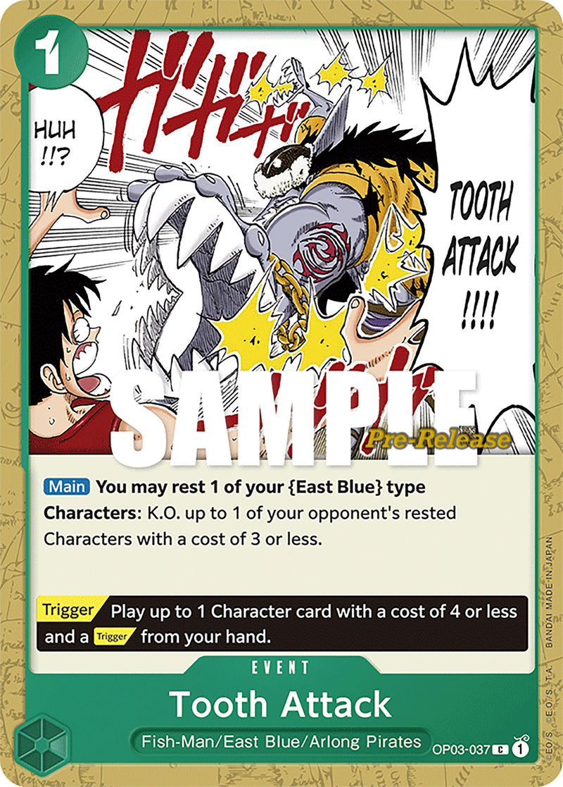 Image for Tooth Attack (OP03-037) (Pillars of Strength Pre-Release Cards) - One Piece Card Game
