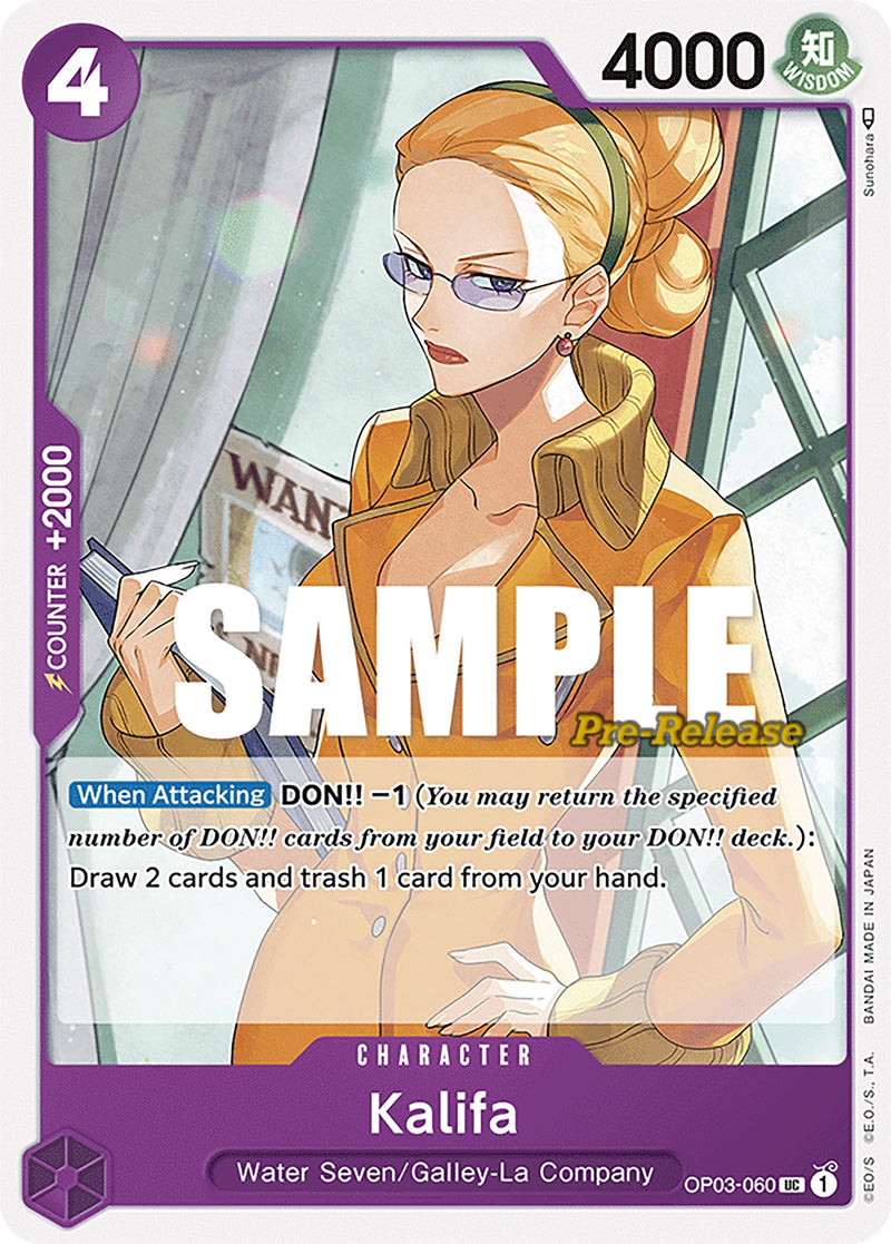 Image for Kalifa (OP03-060) (Pillars of Strength Pre-Release Cards) - One Piece Card Game