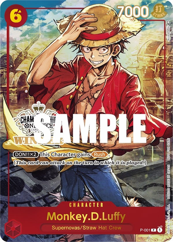 Image for Monkey.D.Luffy (Store Championship Trophy Card) (P-001) (One Piece Promotion Cards) - One Piece Card Game