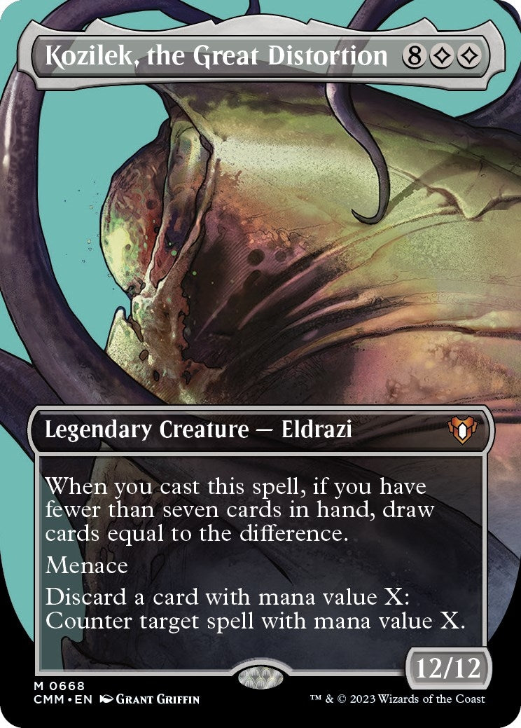 Kozilek, the Great Distortion (Borderless) (668) (Commander Masters)