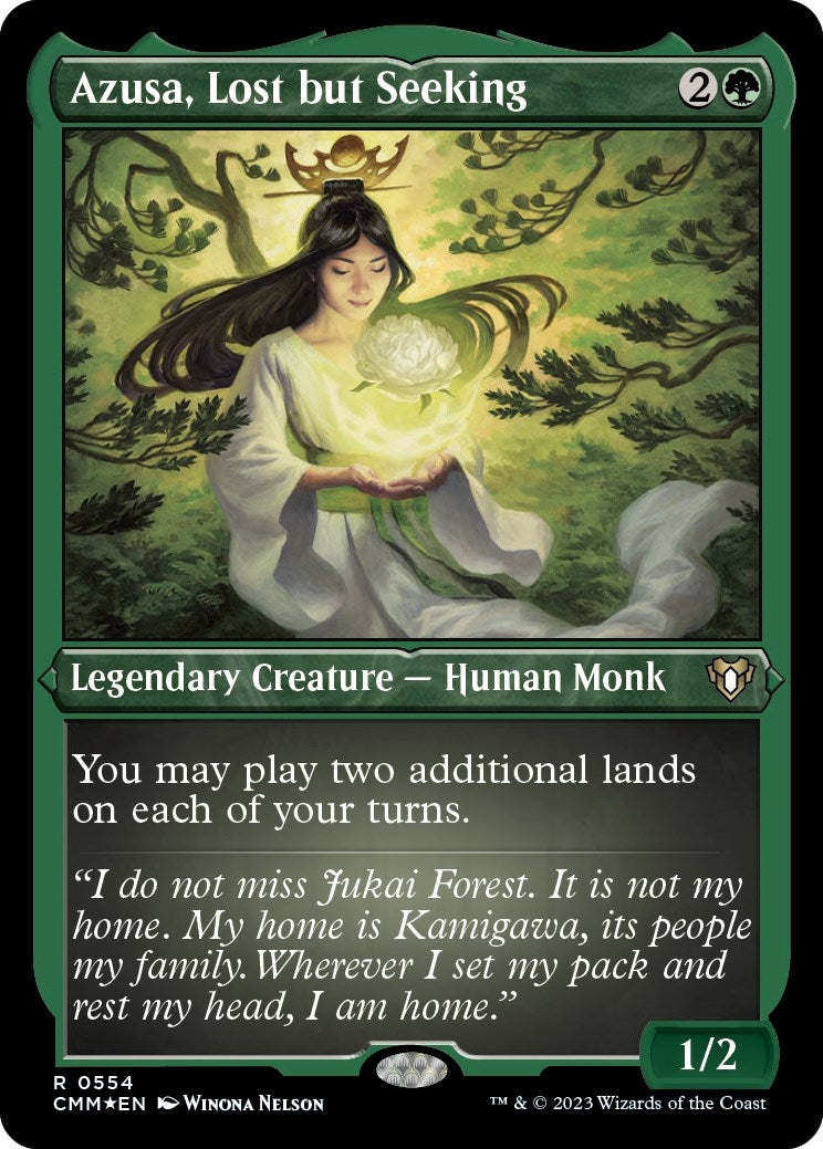 Azusa, Lost but Seeking (Foil Etched) (554) (Commander Masters)