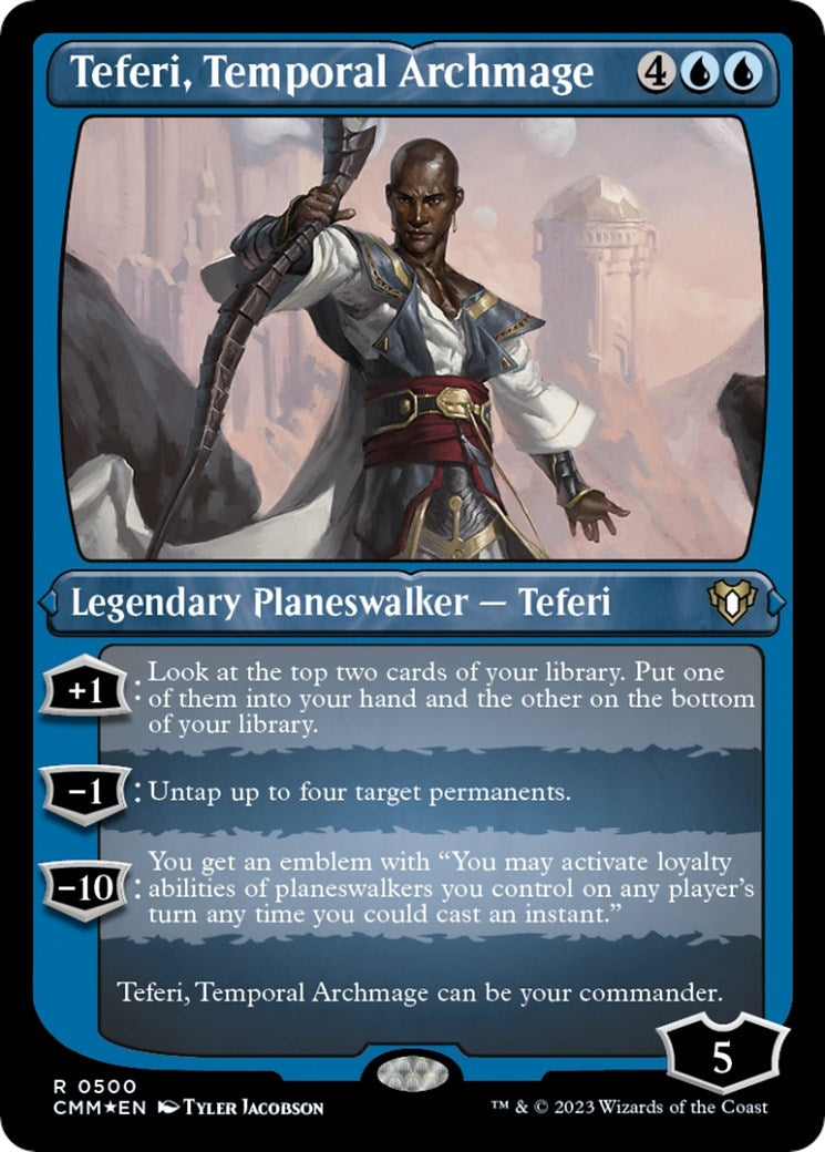 Teferi, Temporal Archmage (Foil Etched) (500) (Commander Masters)