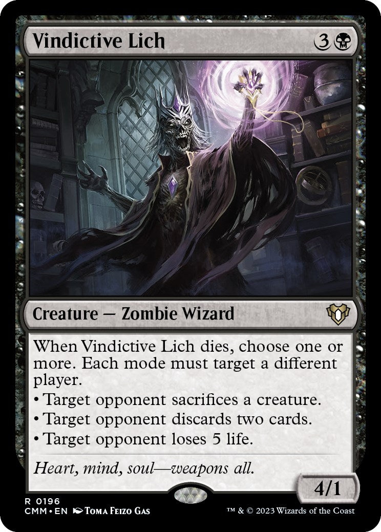 Vindictive Lich (196) (Commander Masters)