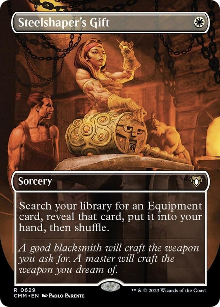 Steelshaper's Gift (Borderless) (629) (Commander Masters)