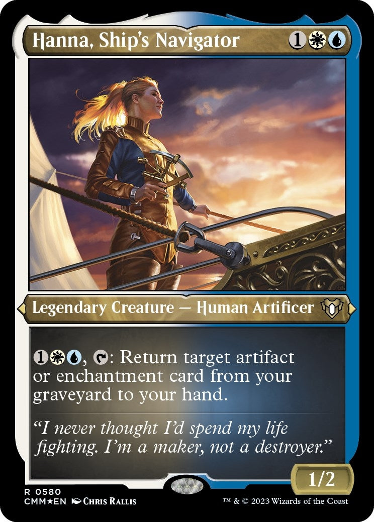 Hanna, Ship's Navigator (Foil Etched) (580) (Commander Masters)