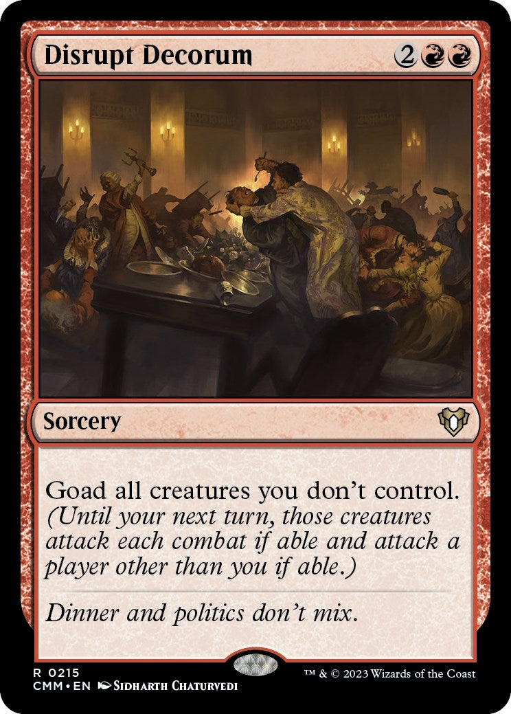 Disrupt Decorum (215) (Commander Masters)
