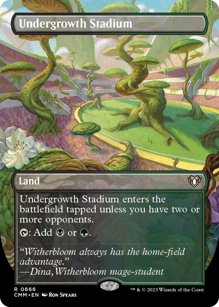 Image for Undergrowth Stadium (Borderless) (666) (Commander Masters) - Magic: The Gathering