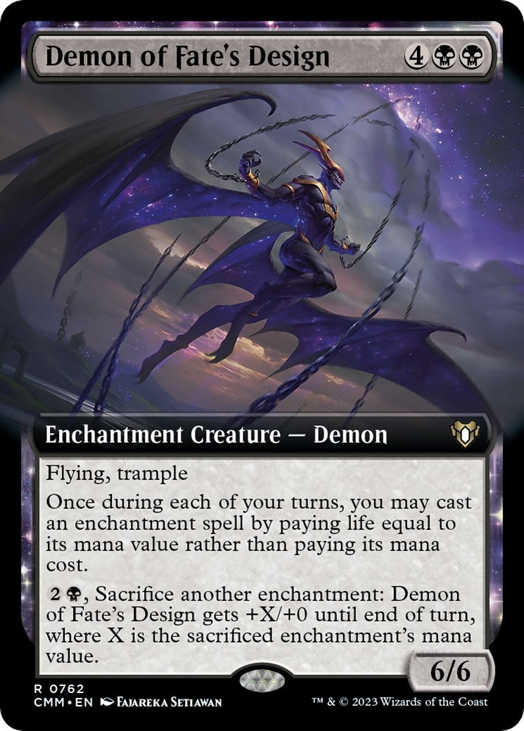 Demon of Fate's Design (Extended Art) (762) (Commander Masters)