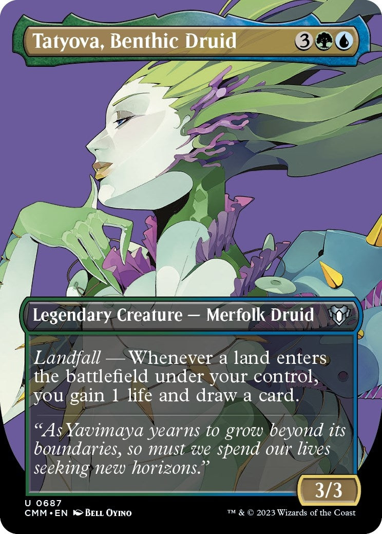 Tatyova, Benthic Druid (Borderless) (687) (Commander Masters)