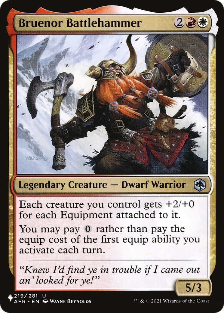 Bruenor Battlehammer (219/281) (The List Reprints)