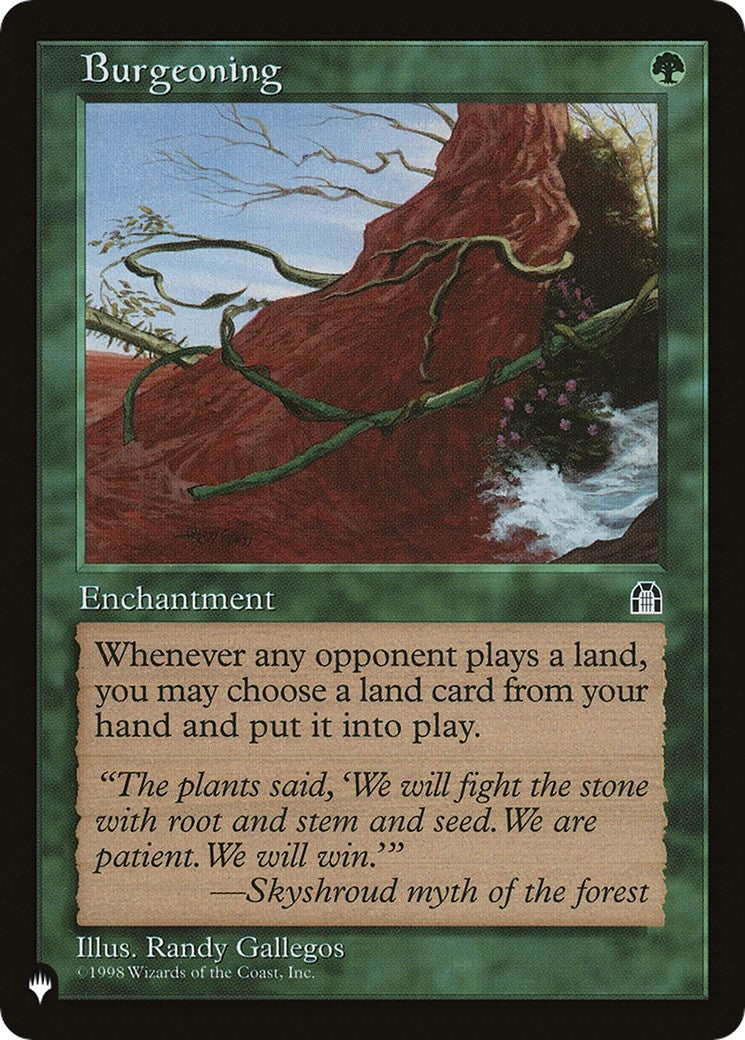 Burgeoning (The List Reprints)