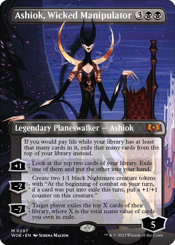 Ashiok, Wicked Manipulator (Borderless) (297) (Wilds of Eldraine)