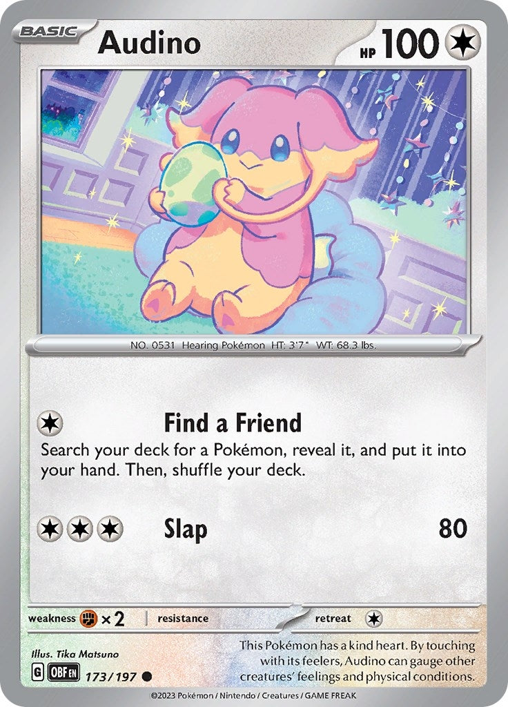 Image for Audino (173/197) (SV03: Obsidian Flames) - Pokemon