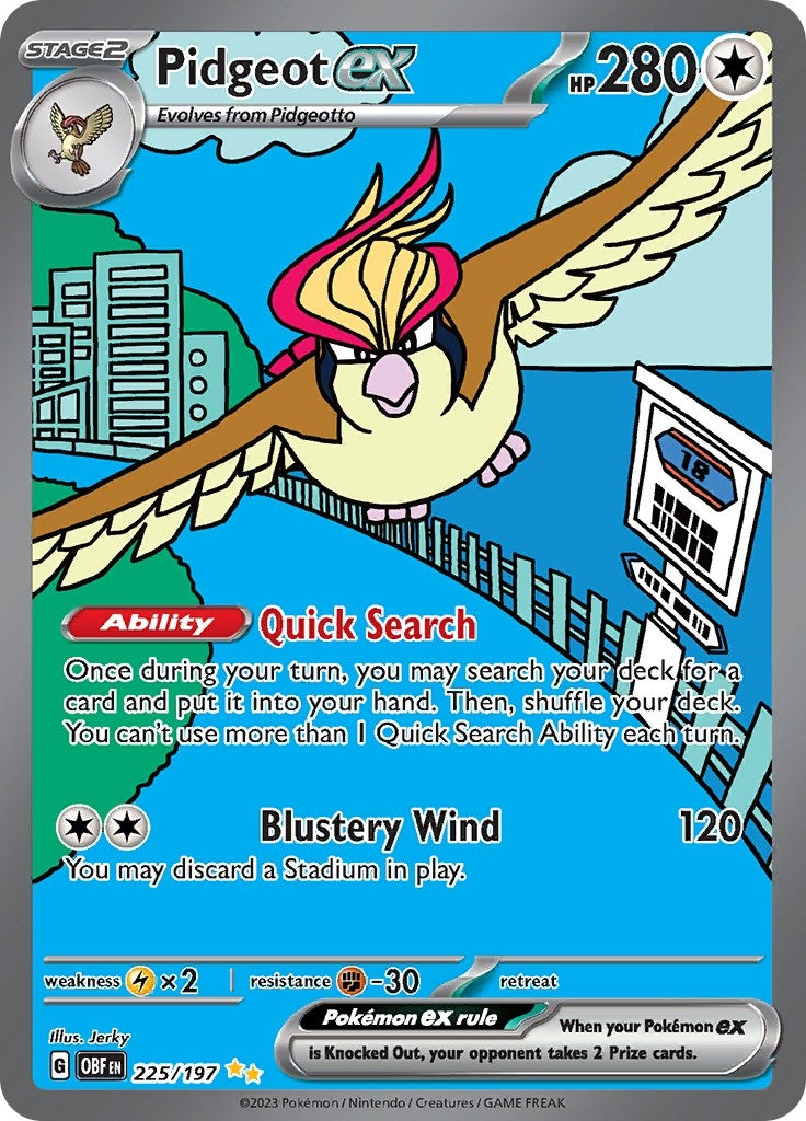 Pidgeot ex (225/197) (SV03: Obsidian Flames)