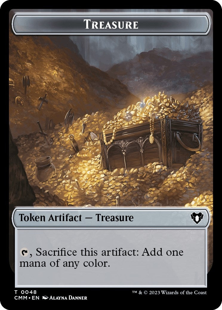 Image for Treasure // Emblem - Ob Nixilis of the Black Oath Double-Sided Token (48 // 52) - Magic: The Gathering