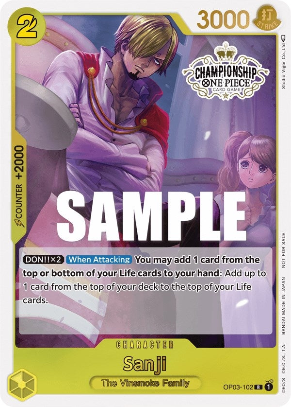 Sanji (Store Championship Participation Pack Vol. 2) (OP03-102) (One Piece Promotion Cards)