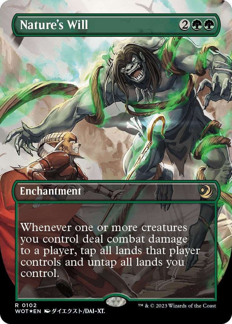 Nature's Will (Anime Borderless) (Confetti Foil) (102) (Wilds of Eldraine: Enchanting Tales)