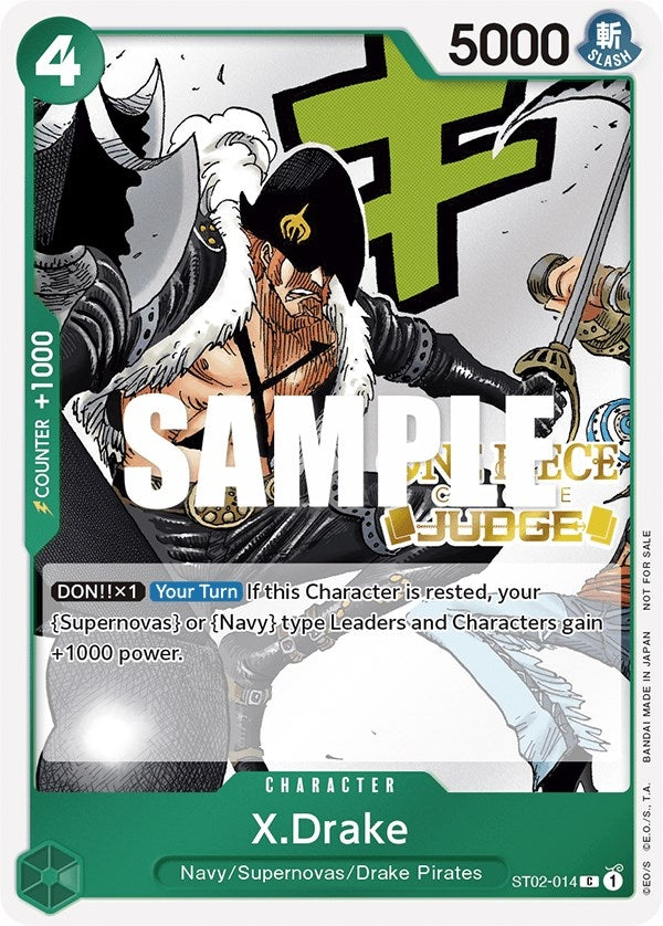 X.Drake (Judge Pack Vol. 2) (ST02-014) (One Piece Promotion Cards)