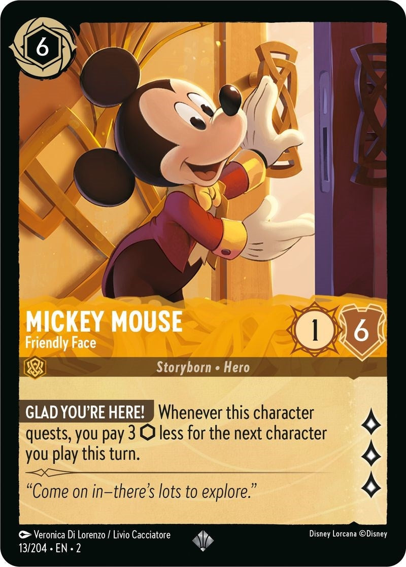 Image for Mickey Mouse - Friendly Face (13/204) (Rise of the Floodborn) - Disney Lorcana
