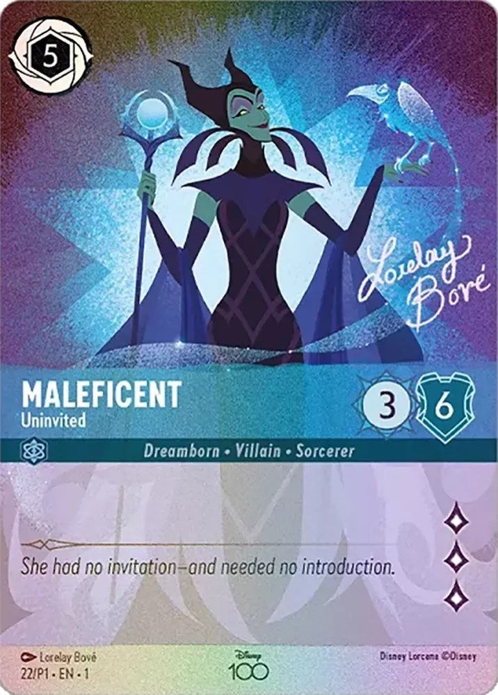 Maleficent - Uninvited (Alternate Art) (22) (Disney100 Promos)