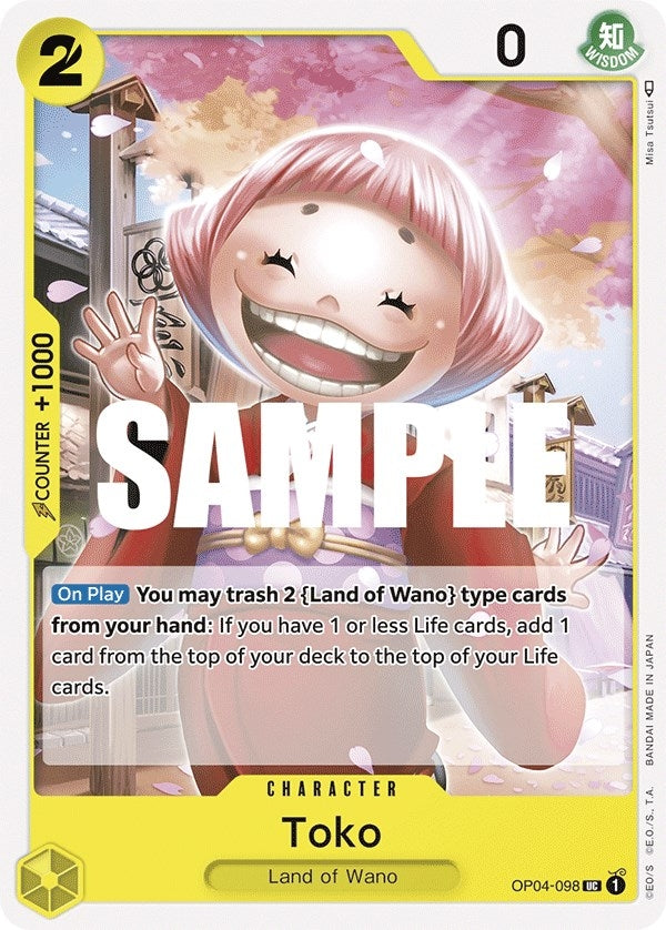 Image for Toko (OP04-098) (Kingdoms of Intrigue) - One Piece Card Game
